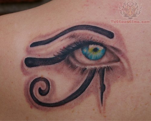 Illuminati Eye Tattoo On Left Back Shoulder